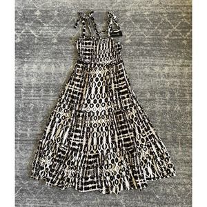 INC Womens XS Tank Dress Black White Ties Sleeveless NWT O4